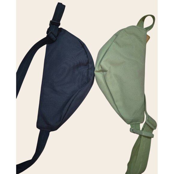 Recycled Material Crossbody Bag Set Navy Sage Green Adjustable Straps Lightweigh - Picture 4 of 7